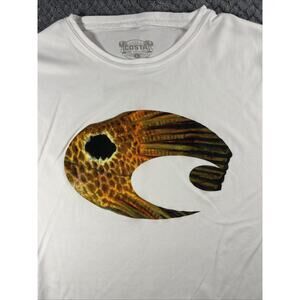 Costa Del Mar REDFISH Long Sleeve T-shirt Mens Large Dri Fit White